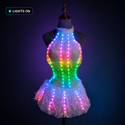 GLOWDIVA Lumina LED Feather Dress Set